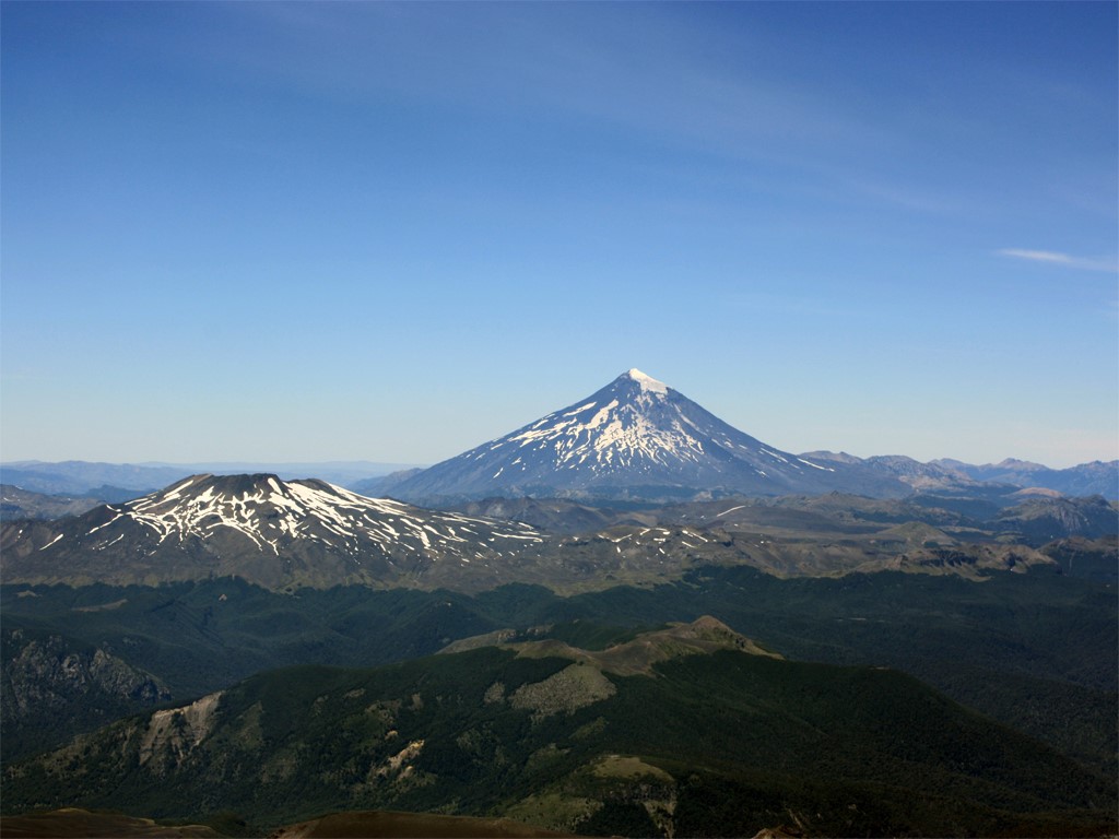 Volcano region in Chile