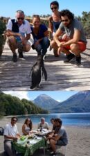 La famille Bobichon : Robert, Dominique, Thomas et Céline en Patagonie