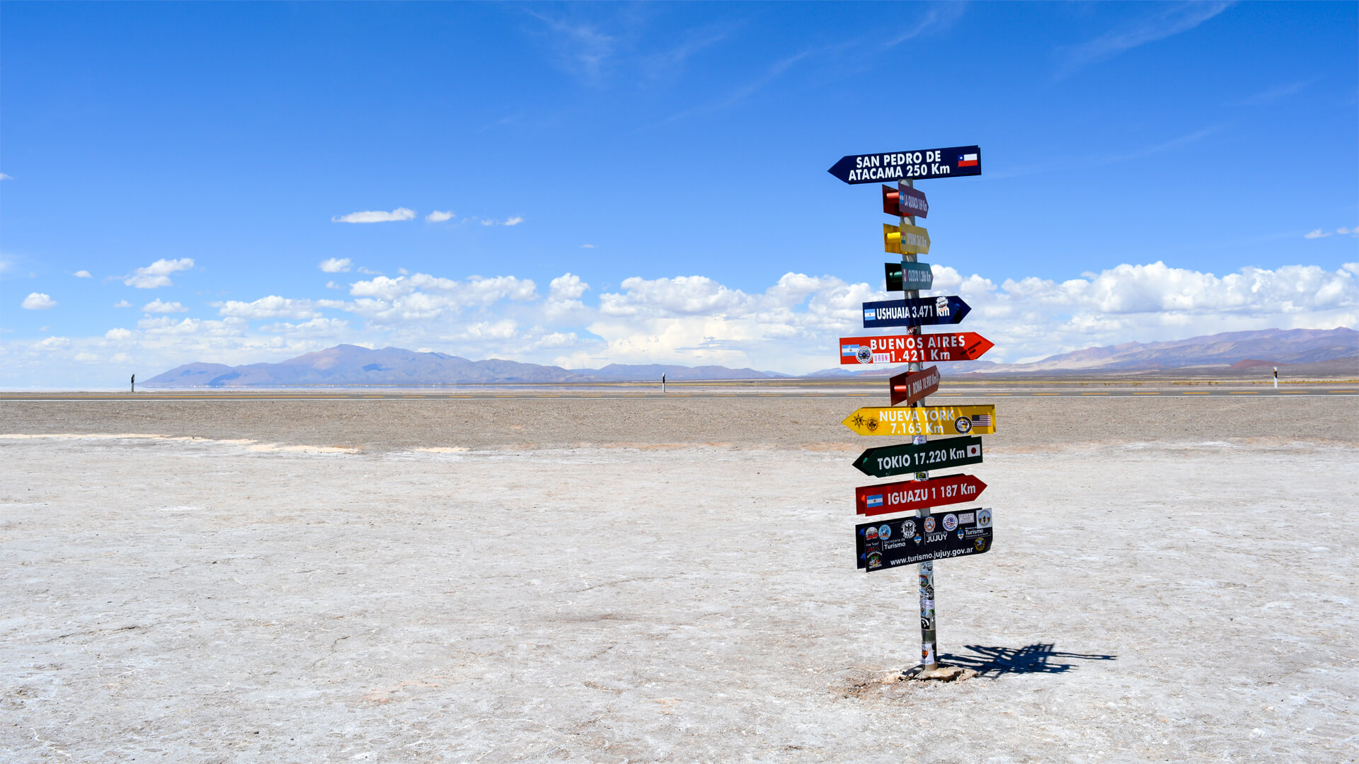 En chemin pour le désert d'Atacama