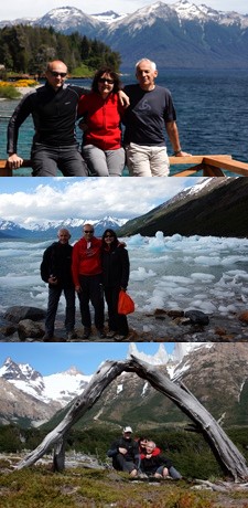 Christine, Jean-Marie et Maxime Bouckaert en Patagonie argentine et chilienne