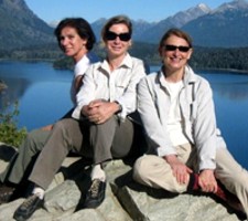 Marie-Louise Blanc, Martine Gagnage et Sophie Delmas en Patagonie Argentine