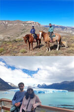 Aarabie VASASPATHY y Valentin CARPENTIER en la Patagonia para su viaje de luna de miel