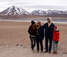 Catherine, Charles, Emma et Félix Kloboukoff au Chili et en Bolivie