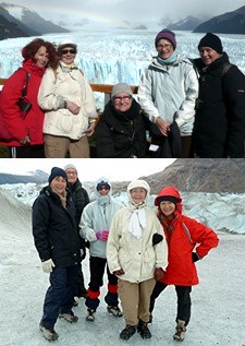 Groupe Chauvelin : Danielle, Nicole, Ginette, Andrée et Marie-Reine en Patagonie
