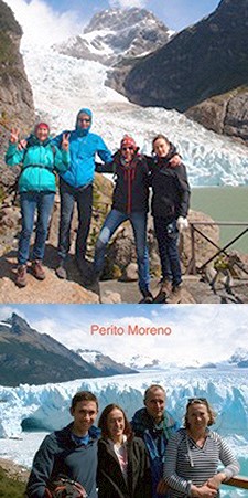 Sylvie, Lucie, Pascal et Adrien Reymondet en Patagonie
