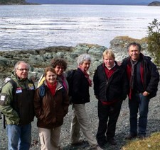 Patricia et François Monnetreau, Chantal et Franck Hakoun, Michèle et Philippe Vételé au Sud de la Patagonie Argentine