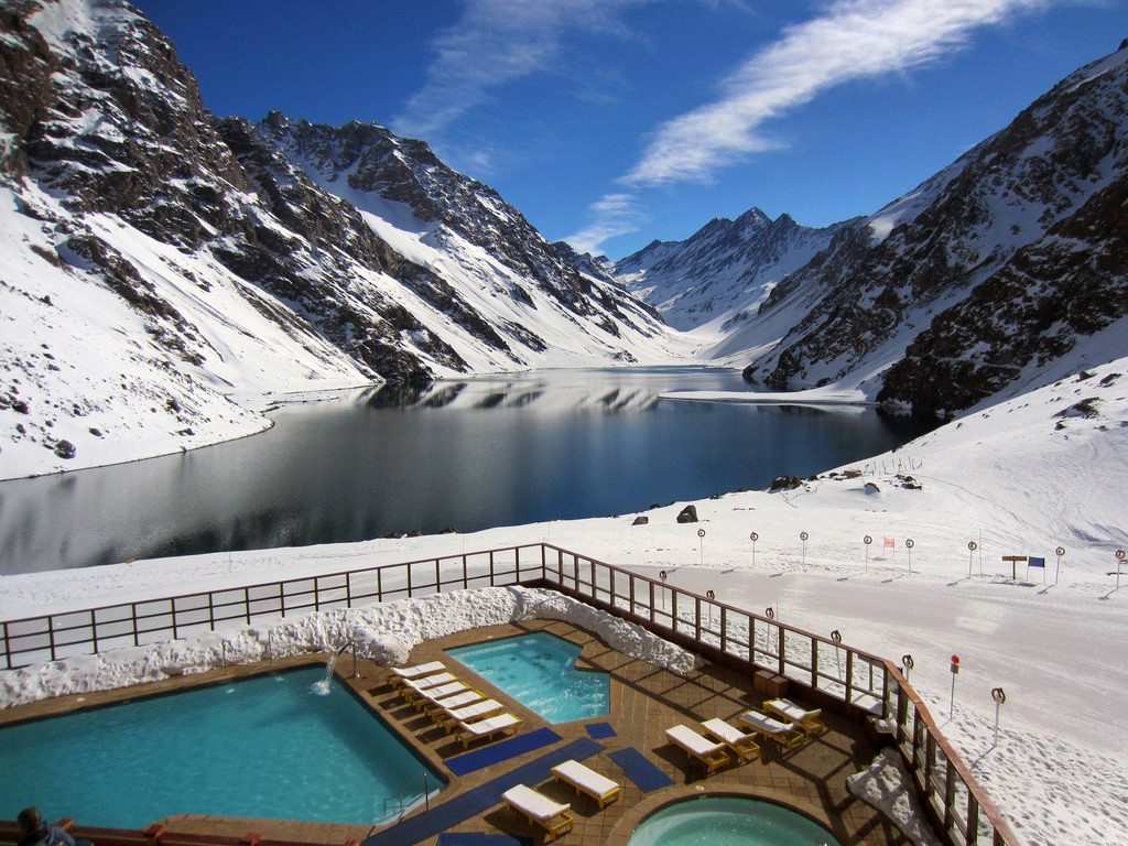Hôtel de la station de ski Portillo au Chili
