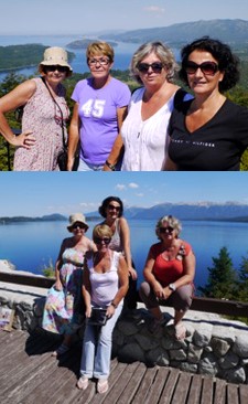 Annick Borie, Sylviane, Valérie et Marie-France en Argentine
