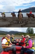 Monique et Philippe Saussereau, Patricia et Jacques Berthail en Patagonie
