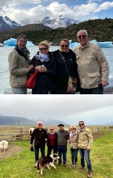 Claude et Chantal Deruelle, Jean-Pierre et Dominique Huppe en Patagonie